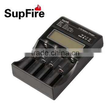 SupFire all kinds of 4*Li-ion battery charger with HD LCD display CE ,RoHS,FCC,SAA