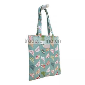TT0027 Reshine High Quality New Printing Canvas Oil Cloth Tote Bags Wholesale Waterproof PVC Coated Shopping Bag