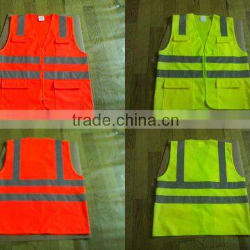 Custom Safety Vest with Four pockets in the front