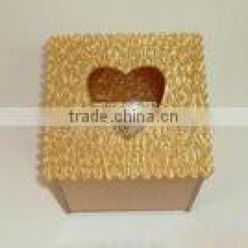 Gold color custom elegant fashion Customized Acrylic unfinished wooden tissue box with Experienced Factory Made