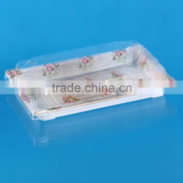 New Products PS colorful plastic sushi and food packing box wit clear lid