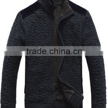 2015 Mens fleece lining cardigan for Winter