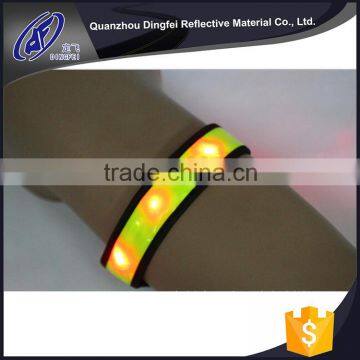 alibaba china supplier high visibility yellow snap reflective slap bands