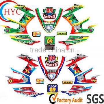 2013 Cheap pvc label sticker,sticker printing, motor bike stickers