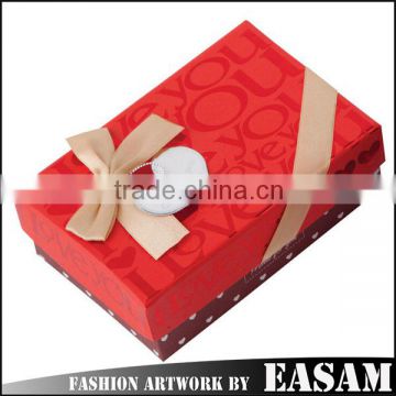 Yiwu custom love you 13.5*9*4.5cm bowknot christmas candy girl box