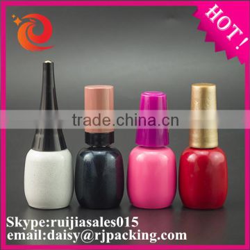 10ml empty glass nail polish brush bottle with screw top