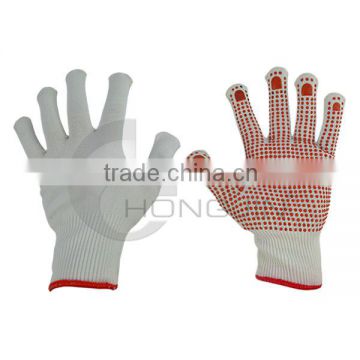 Lightweight 10 Gauge Dotted White Dry Handling Working Gloves