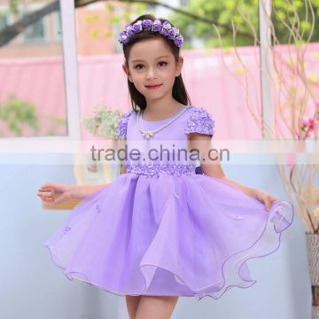 New Style Girl Dress Bow Red Party Dresses Cotton Fashion Princess Wear Kids Clothes Baby Dress