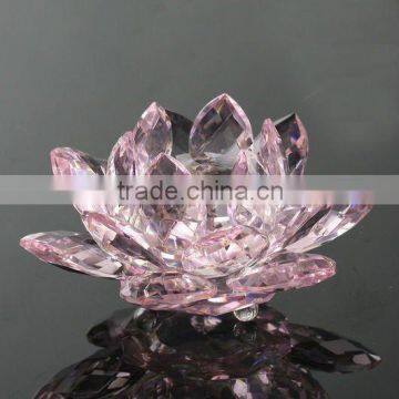 lotus crystal candle holder