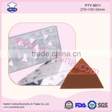 14g 12pcs triangle shape plastic magnetic pc chocolate mold