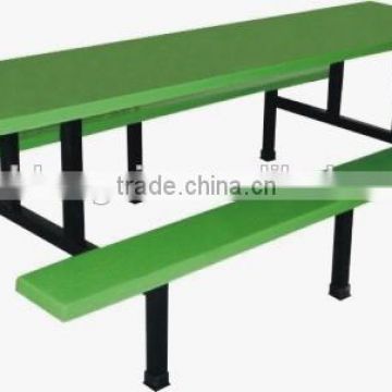 modern green plate black frame fast food tables and chairs BL03-6