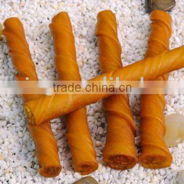 Dog chew:pighide twists (smoked)