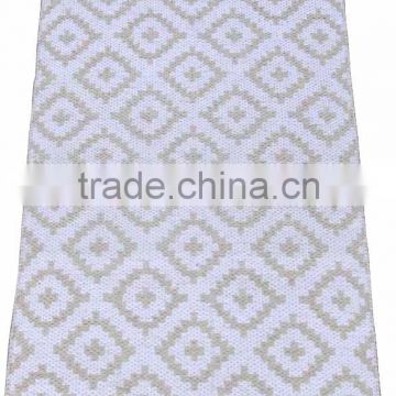 Pattern design flat weave 100% cotton rug