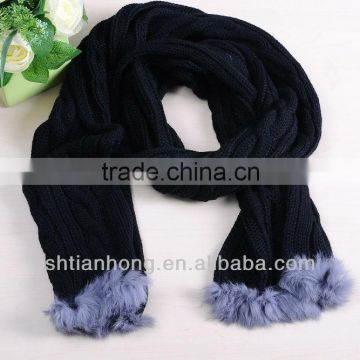 winter fashion knit fluffy scarf