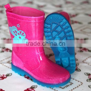 Cute Lightweight PVC Transparent Rain Boots For Kids