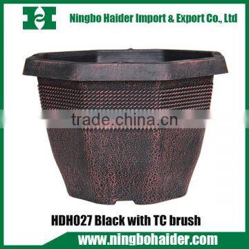 China Suppliers Octagon garden plastic plant pots flower pots