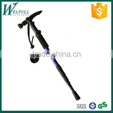Retractable walking cane with flashlight 5 LED, Aluminum 7075, 4 sections, SZ19003