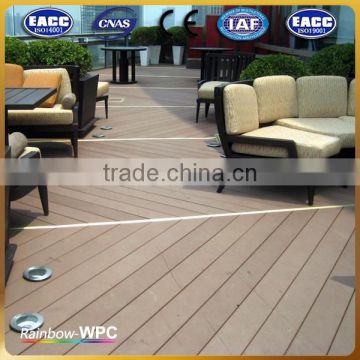 Factory price anti-slip outdoor exterior wpc decking/water proof wood flooring