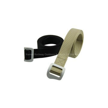 Alloy buckle nylon belt narrow strap adjustable buckle