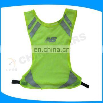 light mesh running vest, high visibility safety vest, reflective gear for runners