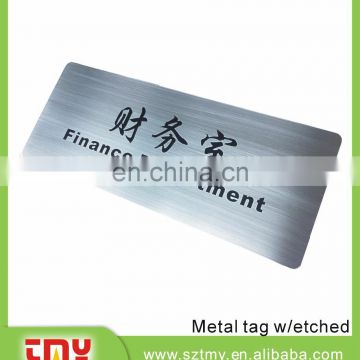 customized best quality Stainless steel office door sign