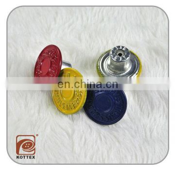 Fancy colored women's metal snap buttons for jackets,fashion female garment