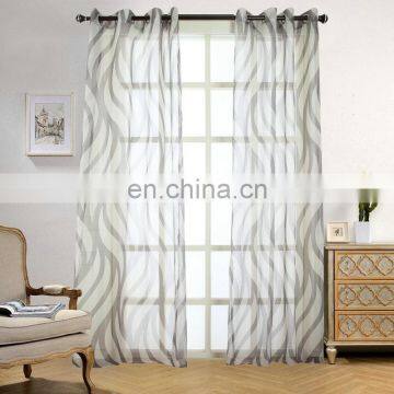 european sheer printed window curtains with lower price