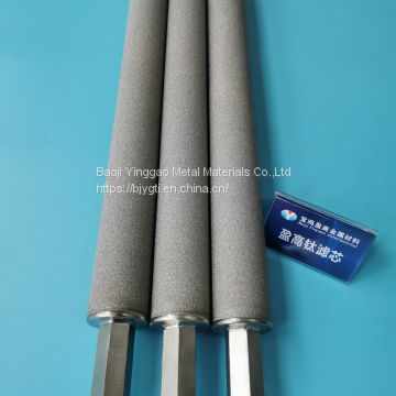 Titanium and titanium alloy powder sintered filter element