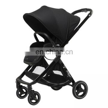 high landscape toddler and infant leather stroller