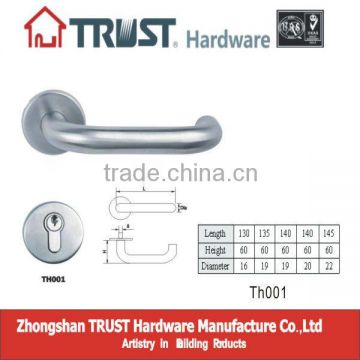 TH001:Stainless Steel Hollow Lever Handle with Escutcheon