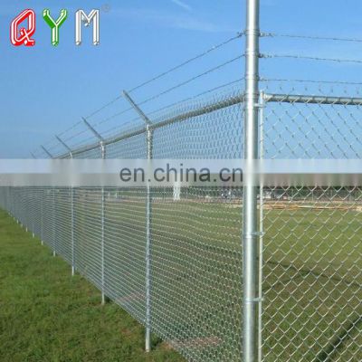 PVC Coated Chain Link Airport Fence with Concertina Razor Wire