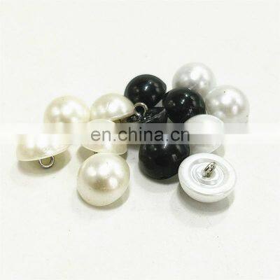 Sew Round Half Ball Cap Brass Hook  Pearl Bead With Shank