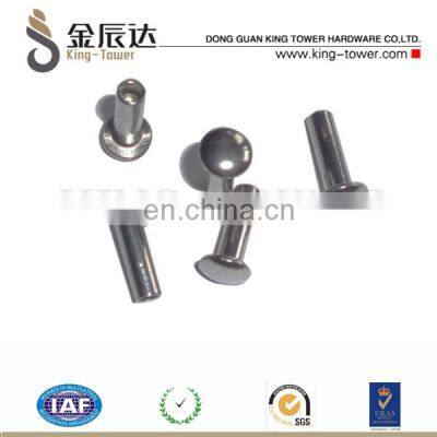 stocked solid steel small rivets for belt (with ISO card)