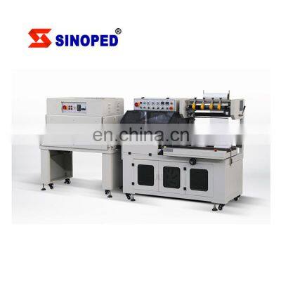 Automatic L sealer shrink tunnel cosmetic box bottles toys tableware heat shrink wrapping machine