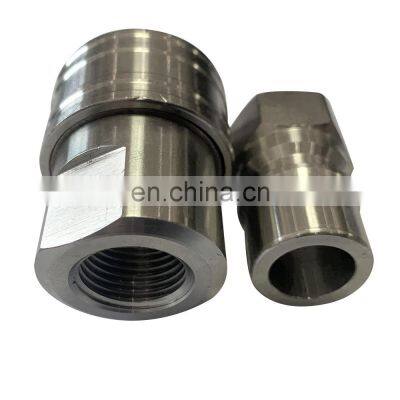 New design open type hydraulic hose connectors for connecting pipe with ball locking mechanism