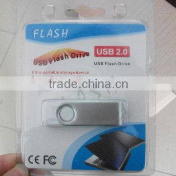 2016 one day fast shipment blister pcakage usb flash drive wholesale