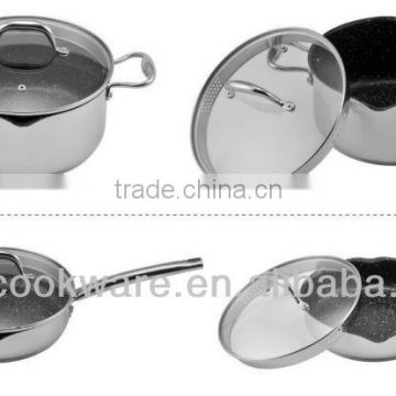 Geman Technologic Non Stick Coating Stainless Steel Cookware Set
