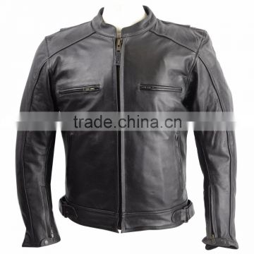 Simple Look Motorcycle Men Leather Custom Man Jackets