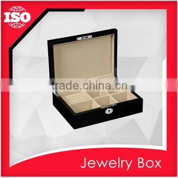 Luxury black makeup box with dividers