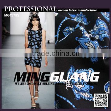 2016 in Mingguang new design 100% rayon printed fabric for lady's garment