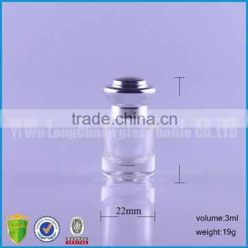 Small Mini Round Glass Bottle 3ml for Cosmetic Packatging