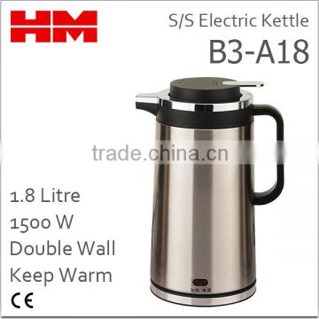 Stainless Steel Double Wall Electric Kettle B3-A18