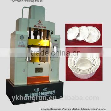YSA 85T Four-column Double Action Hydraulic Drawing Press Machine for produce alunminum products