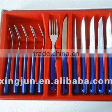 18/0 Hand Polished Stainless Steel Fork and Knife Set