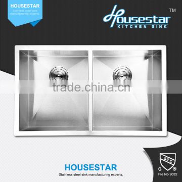 Interior Decoration Kitchen Cabinets Design With CUPC Certificate Handmade Stainless Steel Kitchen Sinks -- 3219A