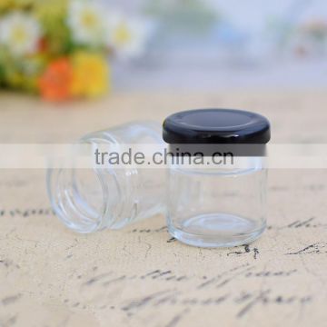 35ml empty glass bird nests jar with tin lid