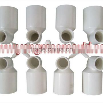 Plastic Reducing Elbow Pipe Fitting Injection Mould/8 Cavities