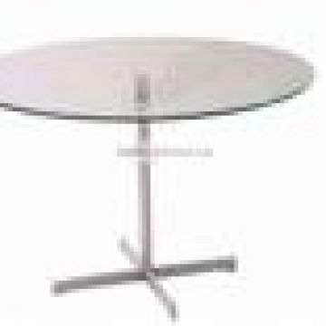 Stainless stell table coffee table glass round table