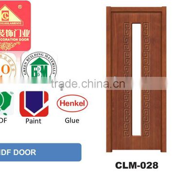 CLM028 mdf pvc huge Glass door for Laos