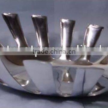 Aluminium Metal Fruit Bowl Mirror Polish Shiny